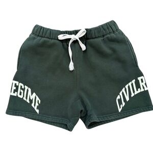 Civil Regime Sweat Shorts Mens M Green Fleece Drawstring Gym Gorpcore Streetwear